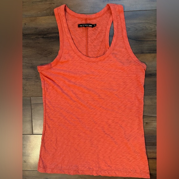 rag & bone Tops - Rag & Bone JEAN Tank Top Orange Red Racerback 100% Cotton Small